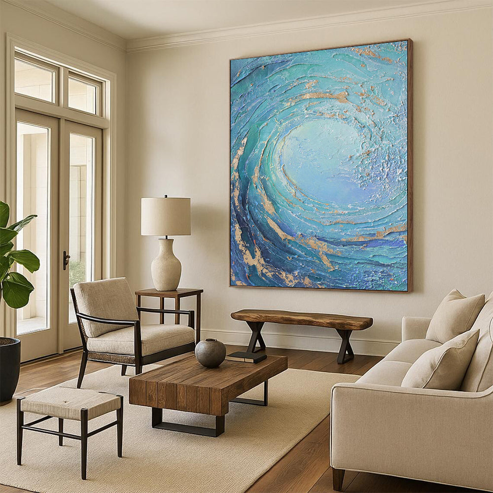 Large-Scale Custom Abstract Artworks for Bedroom & Hallway DTP332