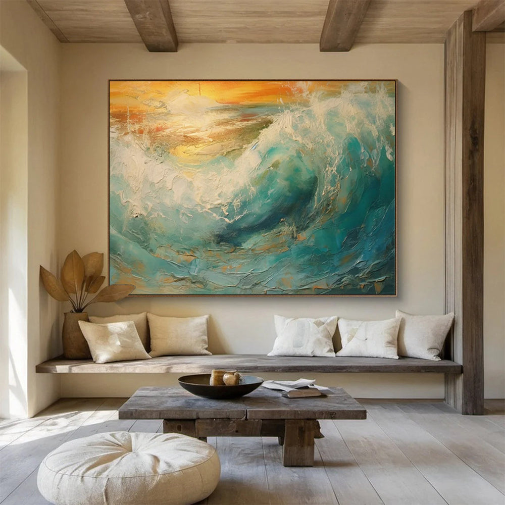 Vintage - Glamour Timeless Abstract Painting for Entryway & Hotel LargeART1801