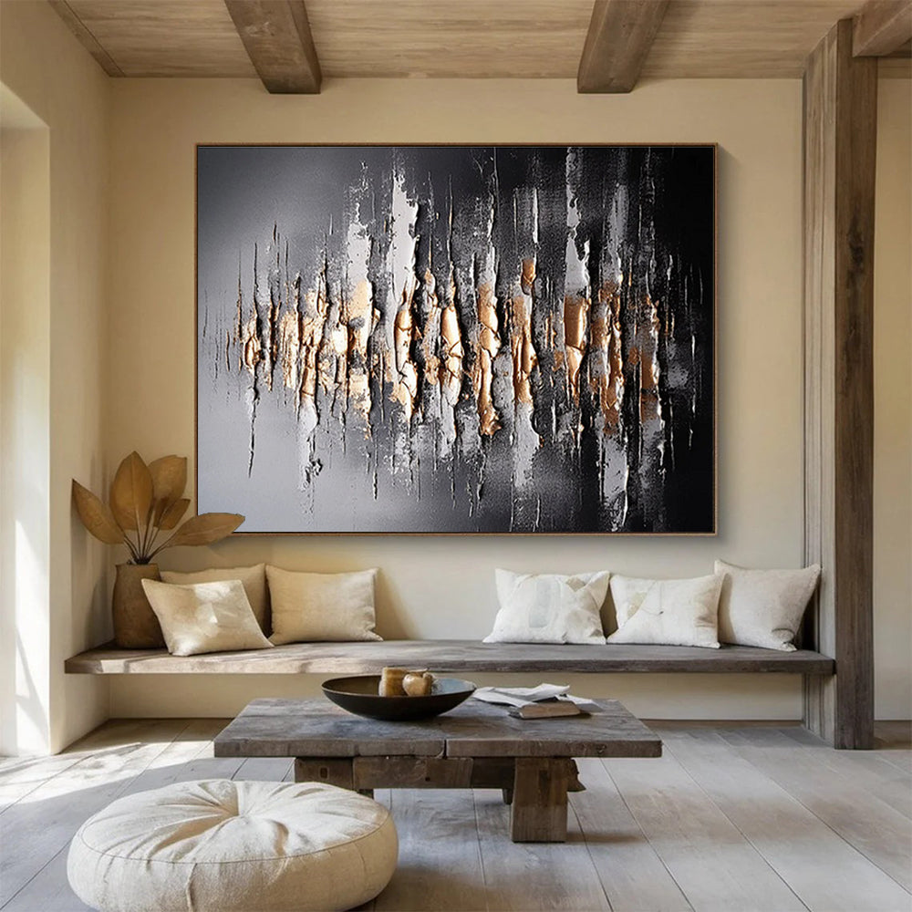 Custom - Designed Oversized Abstract Canvas for Event Exhibition DKH041