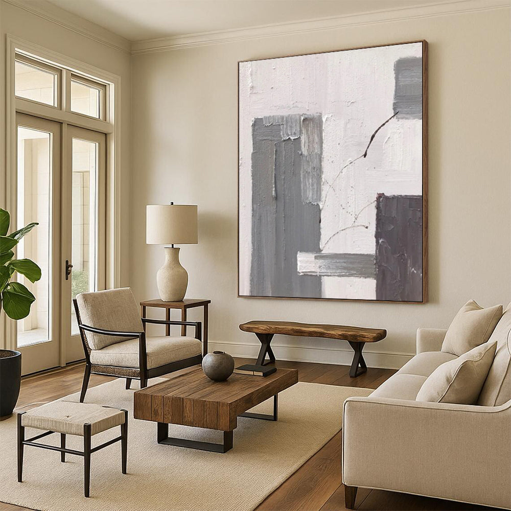 Handmade Big-Size Abstract Art for Living Room & Hallway DTP396