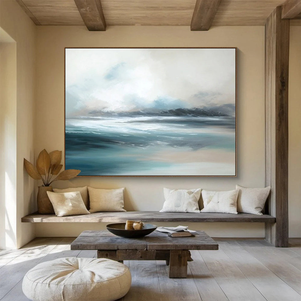 Soft Ocean Horizon - Dreamy Bathroom Oasis DLZ047