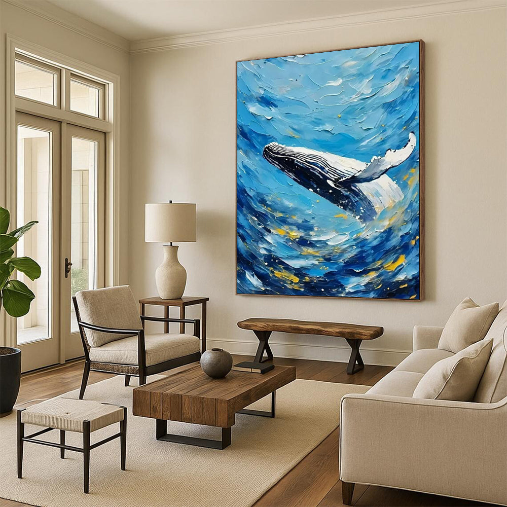 Massive-Sized Hand-Painted Abstract Artwork for Dining Room & Hotel Lobby LargeART2282