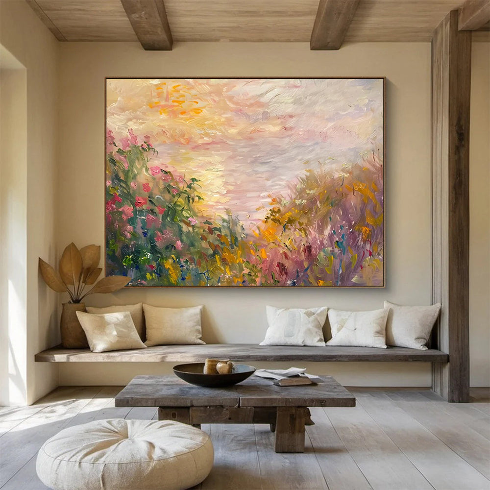 Pastel Wildflower Field - Whimsical Bedroom or Nursery Decor DLZ195