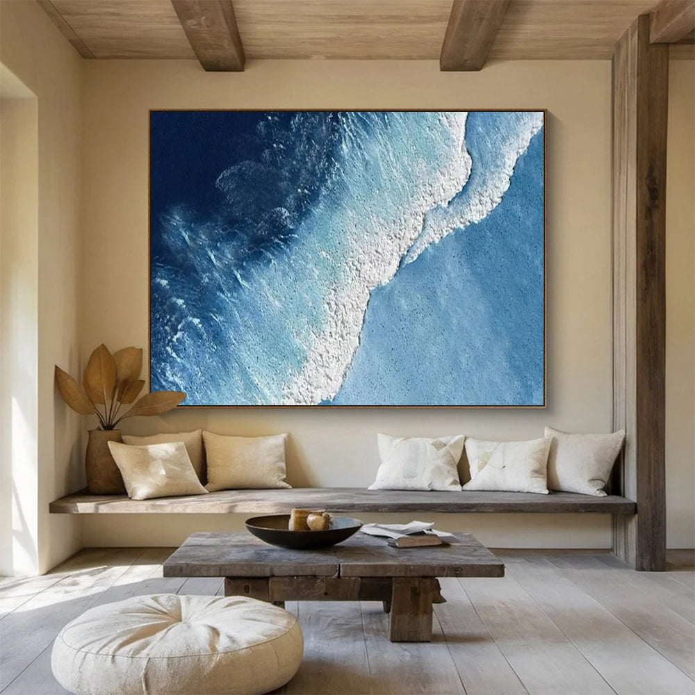 Aerial Ocean Wave - Dynamic Coastal Living Room Art DLZ256