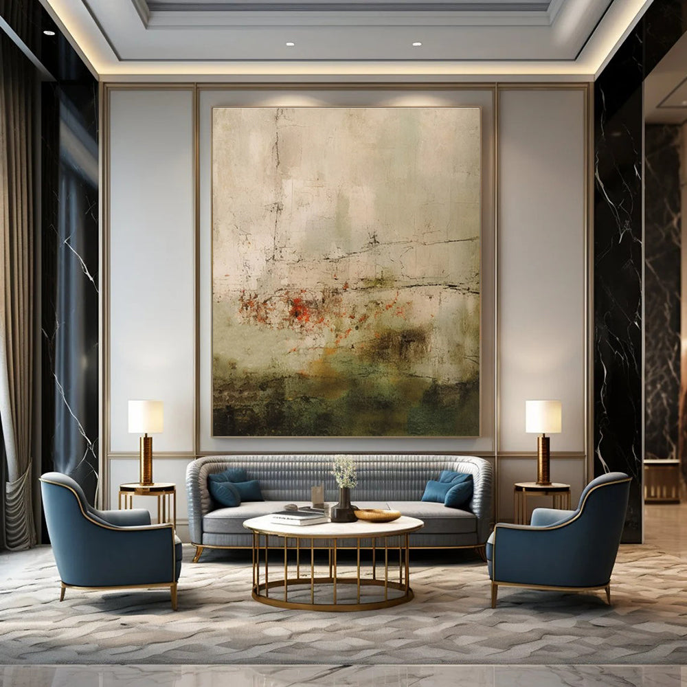 Hand-Painted Personalized Abstract Mural for Bedroom & Office LargeART1469