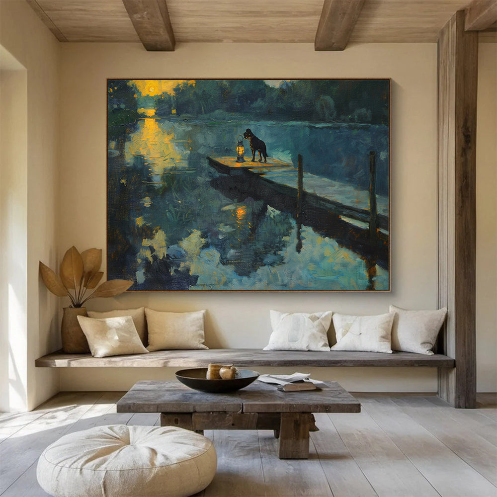 “Tempestuous Skies” Vast Abstract Wall Art for Bar & Living Room DKH221