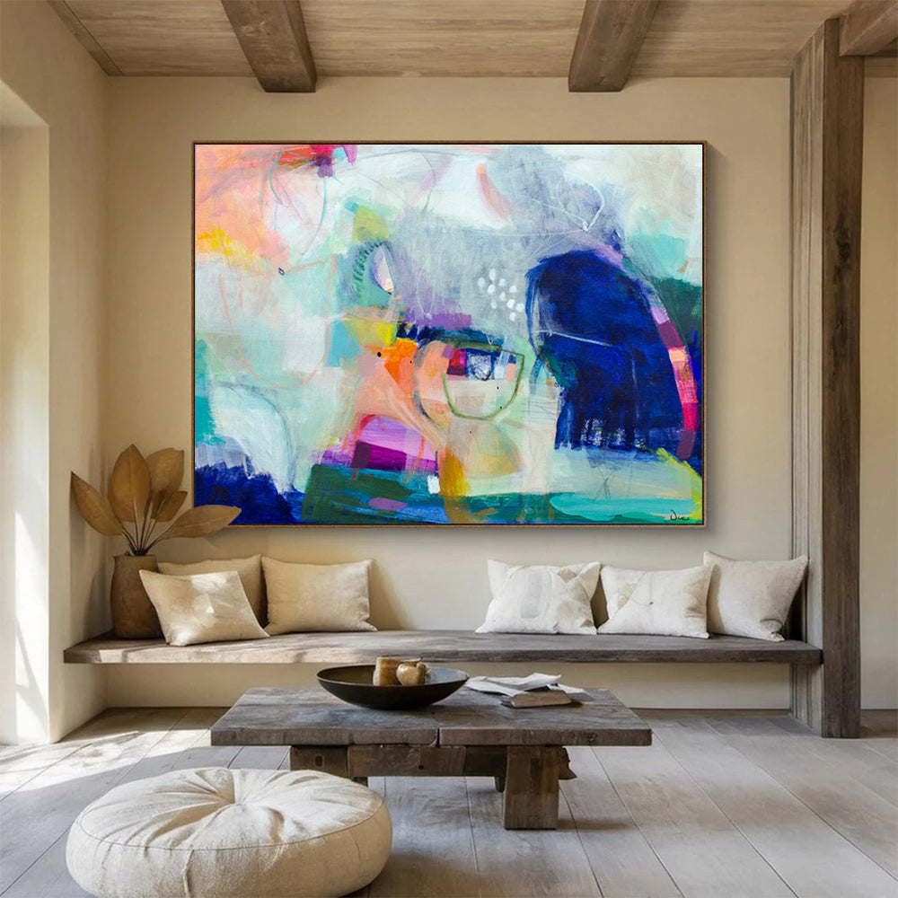 Custom - Fit Large Abstract Mural for Children’s Playroom DKH026