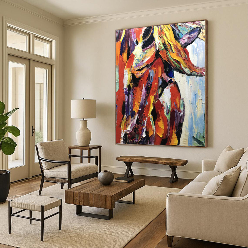 Luxurious Hand - Painted Textured Abstract Art for Hotel & Entryway DKH1272