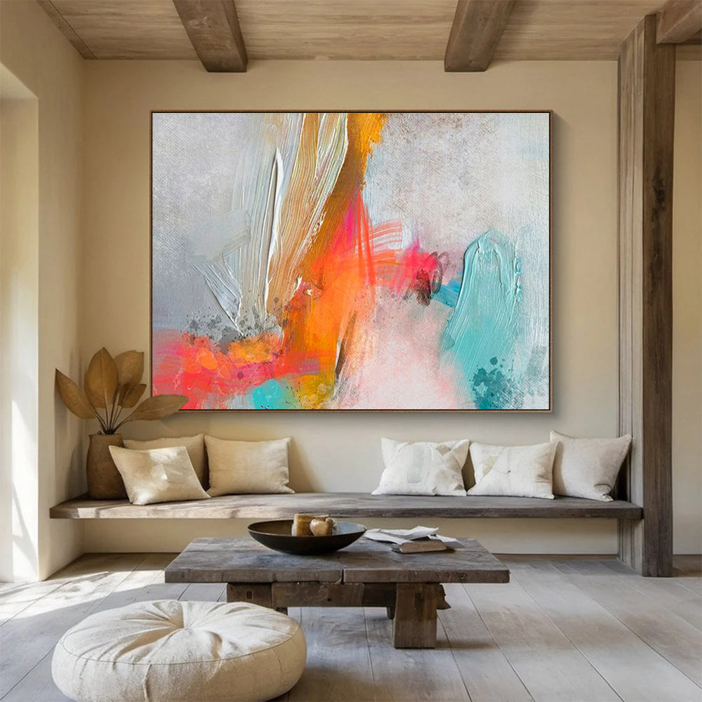 “Harmony’s Echo” Large - Sized Abstract Canvas for Bedroom & Dining Room DKH207