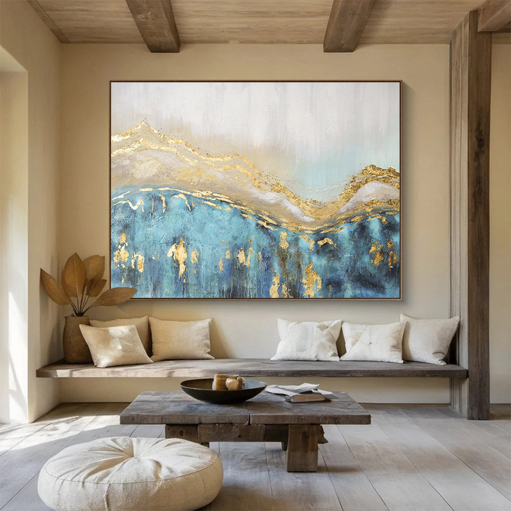 Immense Hand - Painted Textured Abstract Wall Mural for Artistic Focal Points DKH733