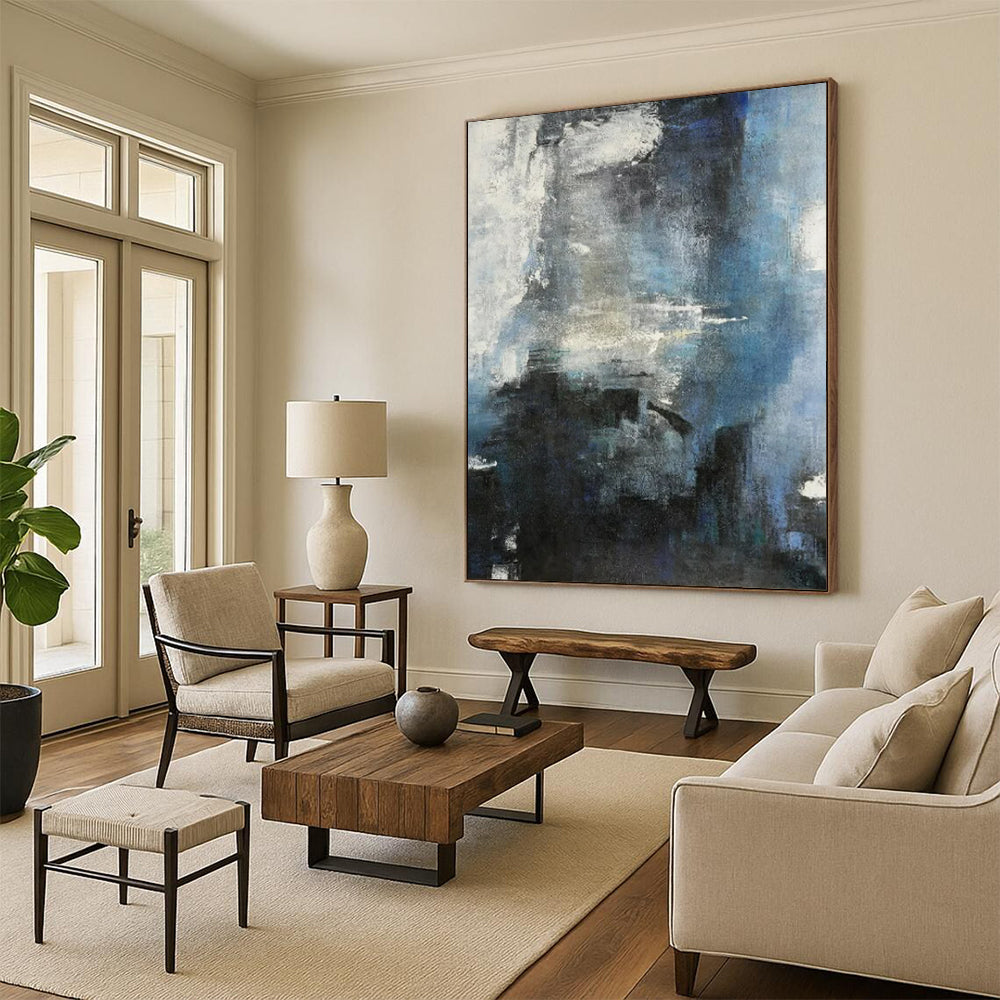 Huge-Scale Hand-Painted Abstract Art for Office & Entryway LargeART2335