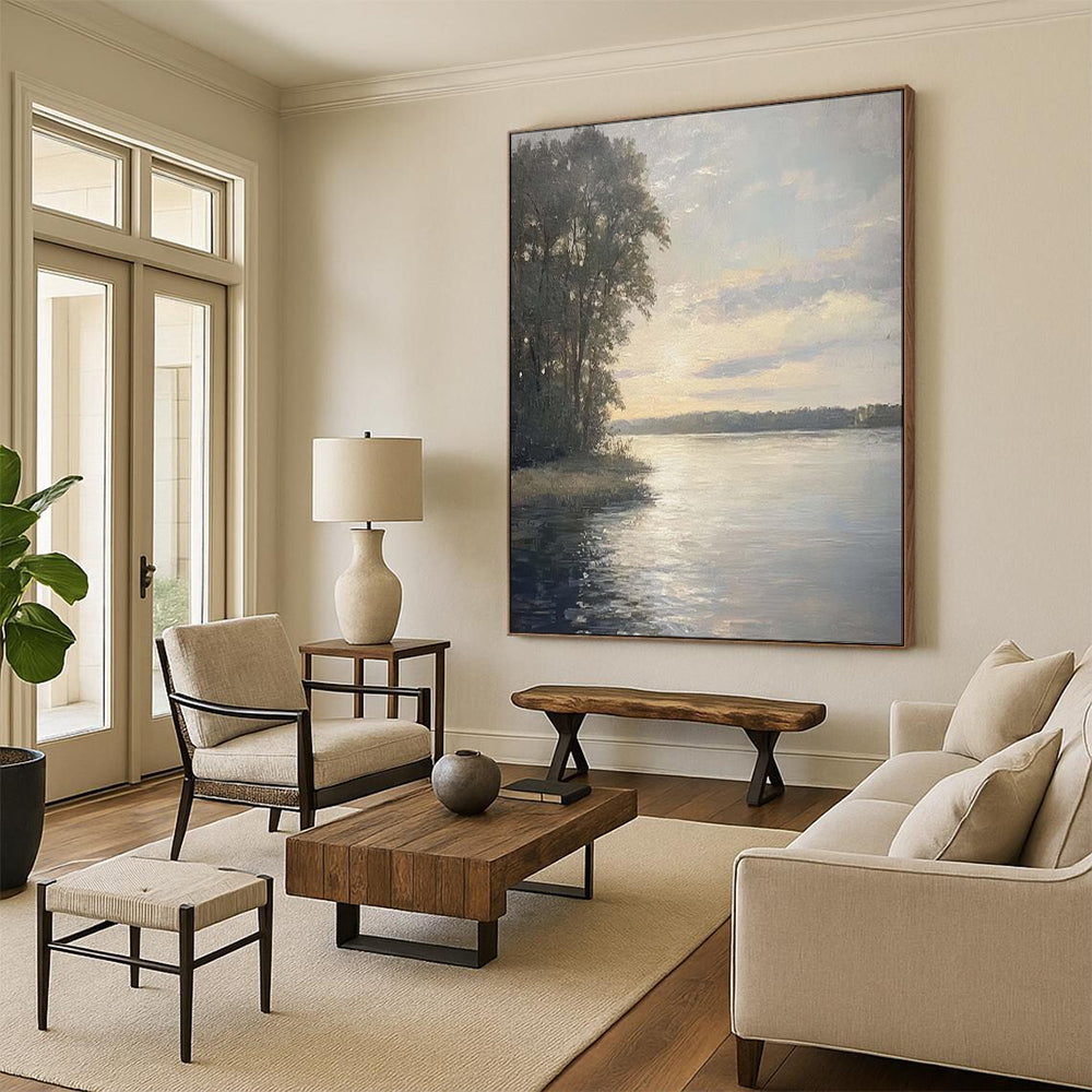 Hand-Painted Bespoke Abstract Canvas for Dining Room & Hotel LargeART1875