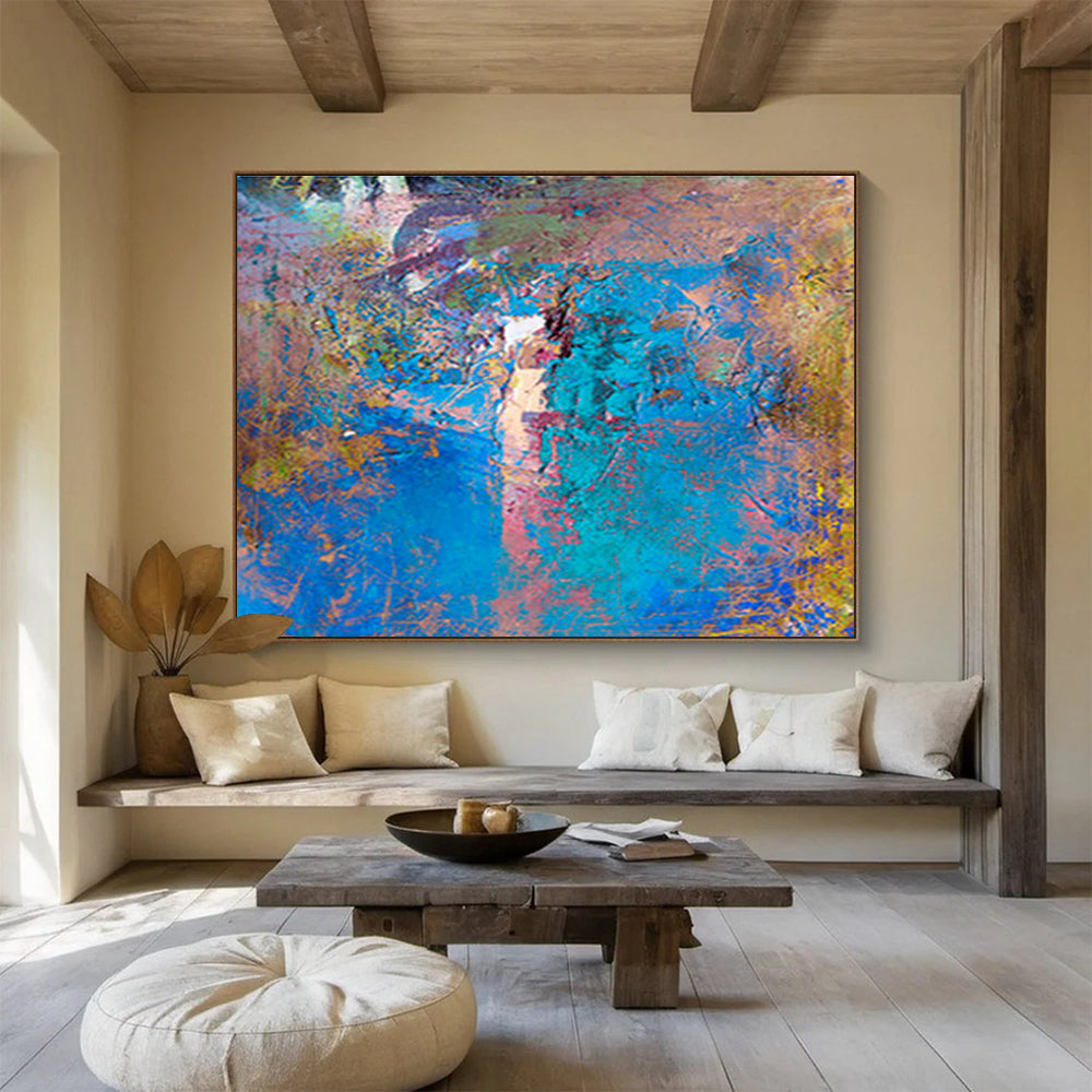 “Harmonious Drifts” Grand Abstract Mural for Hallway & Bedroom DKH366