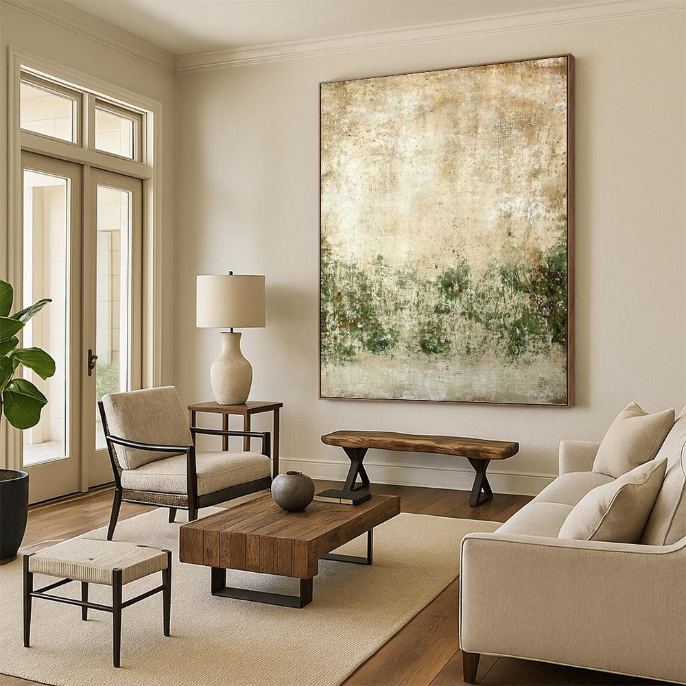 Super - Sized Hand - Painted Textured Custom Abstract Painting, for Bar and Hotel DKH1483