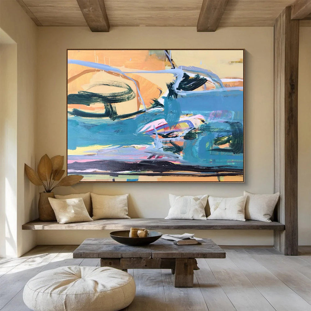 Colorful Abstract Brushstrokes - Lively Kitchen Art DLZ007