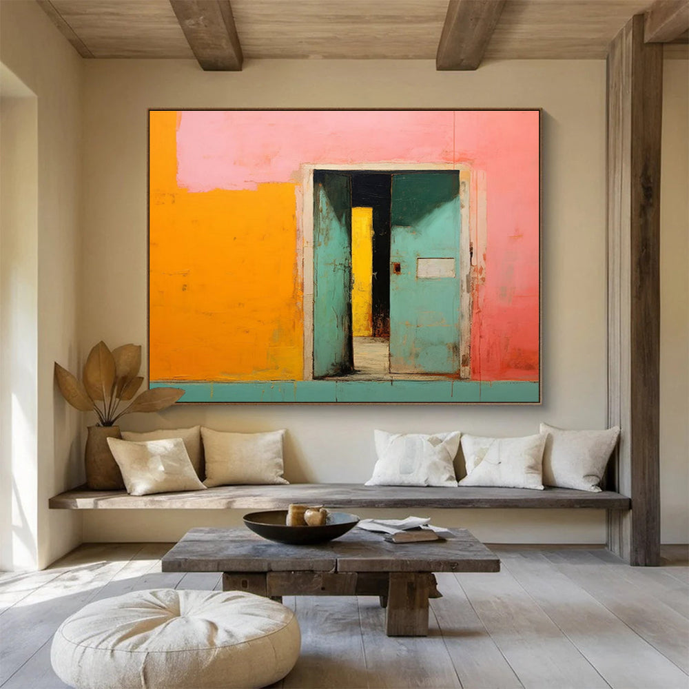 Striking Hand - Painted Textured Abstract Canvas for Living Room & Bar DKH641
