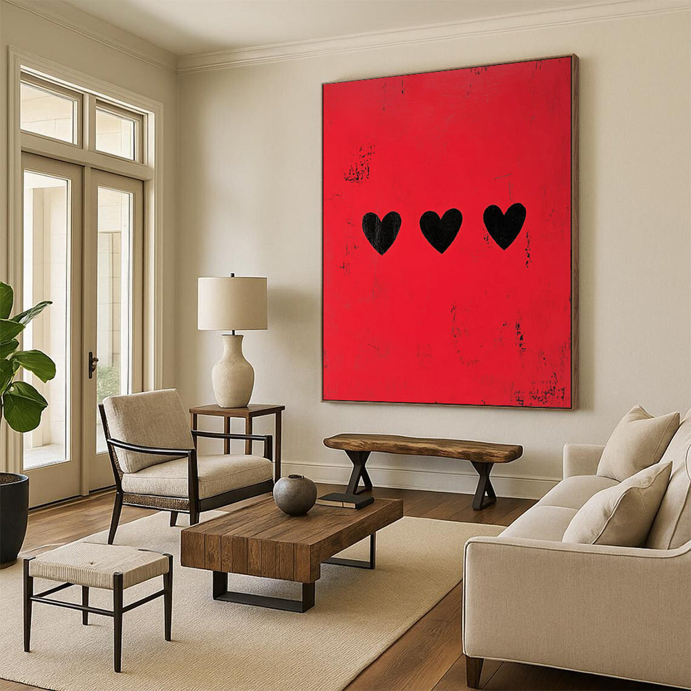 Hand-Painted Bespoke Abstract Canvas for Office & Entryway LargeART1935