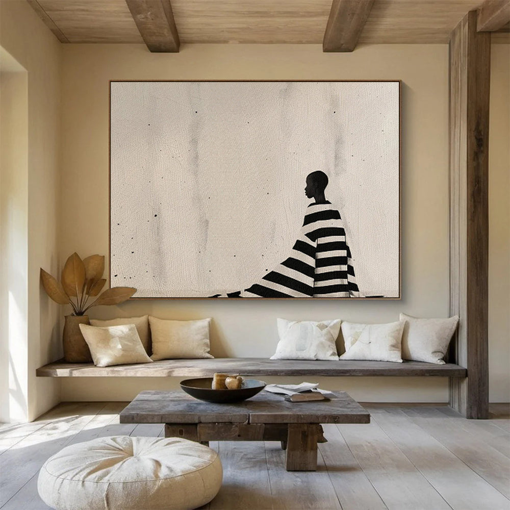 “Form Fusion” Oversized Abstract Art for Office & Dining Room DKH228