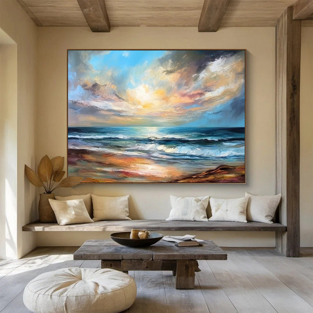 “Harmonious Drifts” Grand Abstract Mural for Hallway & Bedroom DKH338