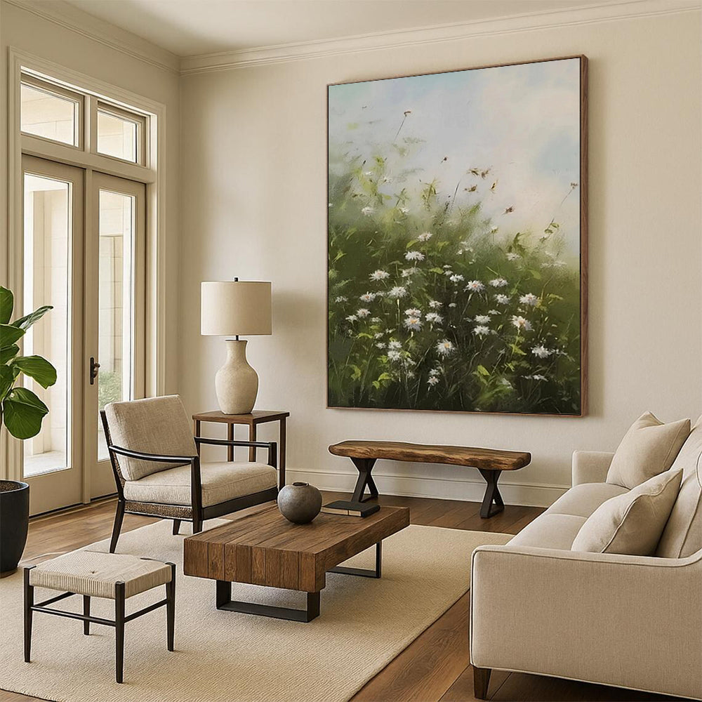 Large-Scale Textured Abstract Wall Art for Living Room & Foyer LargeART2108