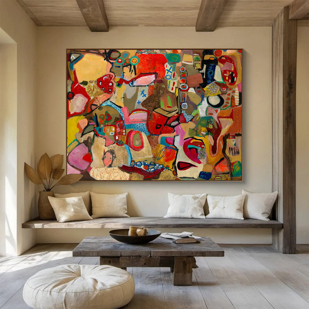 Colorful Abstract Narrative - Intriguing Living Room or Office Art DLZ240