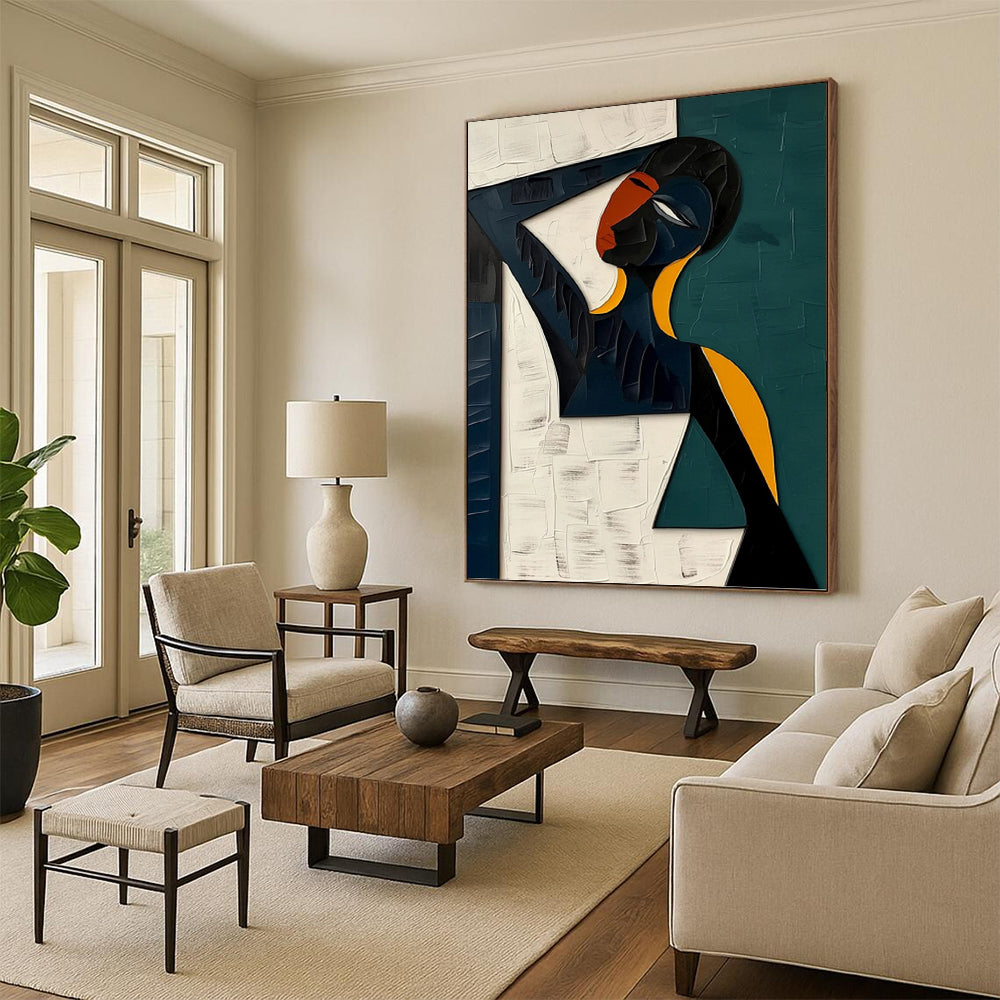 Gigantic Hand - Painted Custom Abstract Painting (with Distinct Textures), Transforming Hallway and Entryway DKH1466