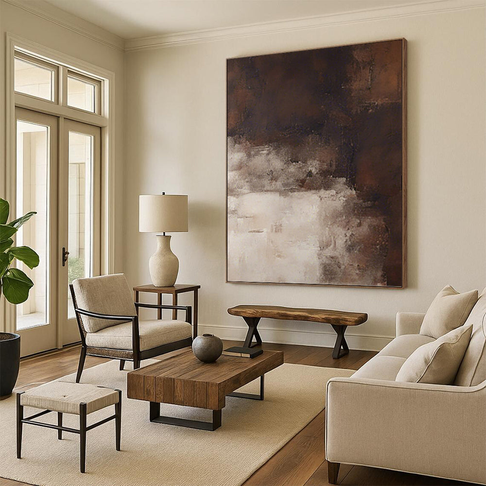 Vast Hand - Painted Textured Custom Abstract Art, for Decorating Bedroom and Dining Room DKH1469