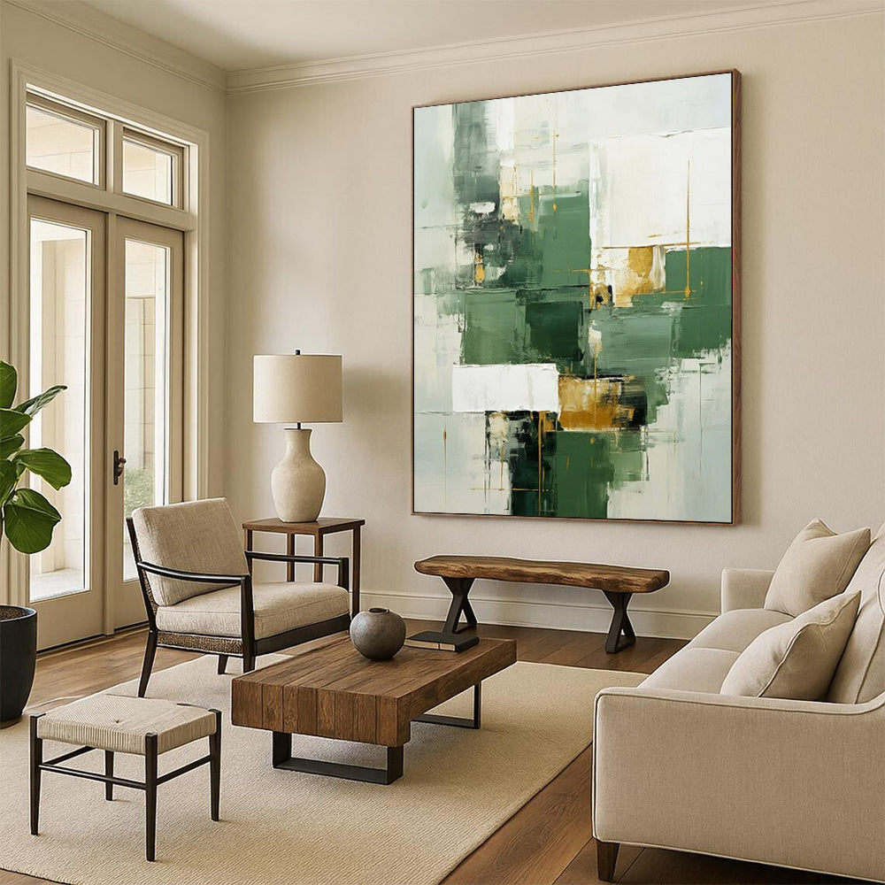 Enormous Hand-Painted Abstract Installations for Dining Room & Entryway LargeART2292