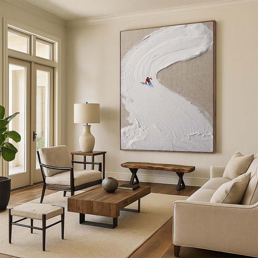 Handmade Big-Scale Abstract Art: Textured Wonders for Bar & Entryway DTP311