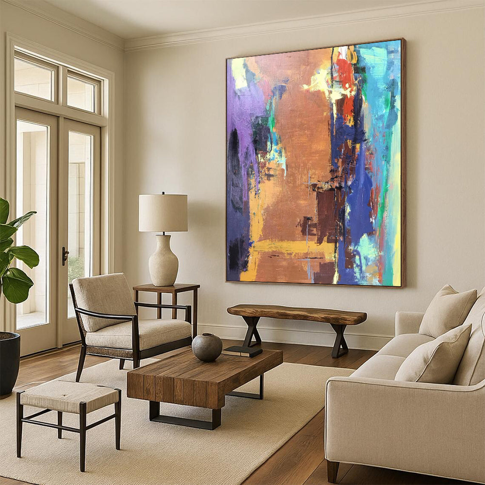 Colossal Hand - Painted Custom Abstract Work for Bar and Entryway DTP036