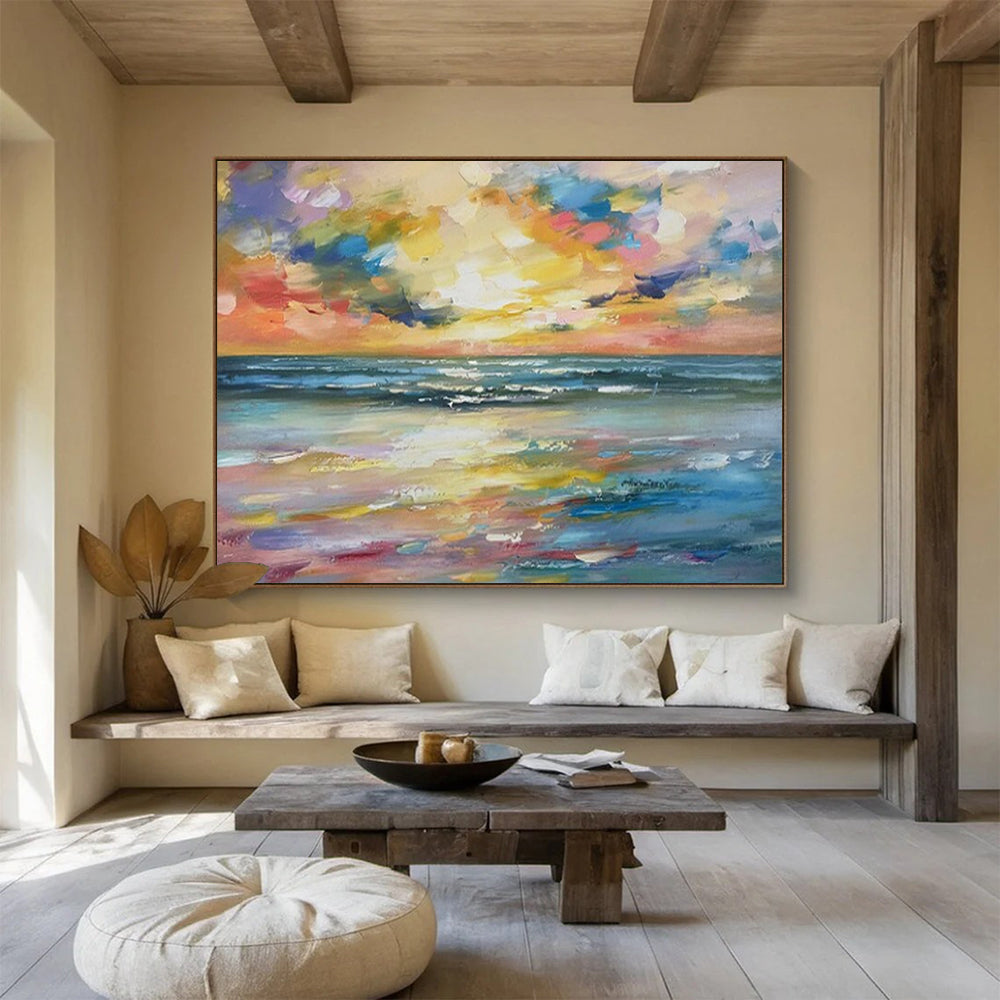 Luminous Giant Abstract Painting for Hallway & Bar LargeART1748