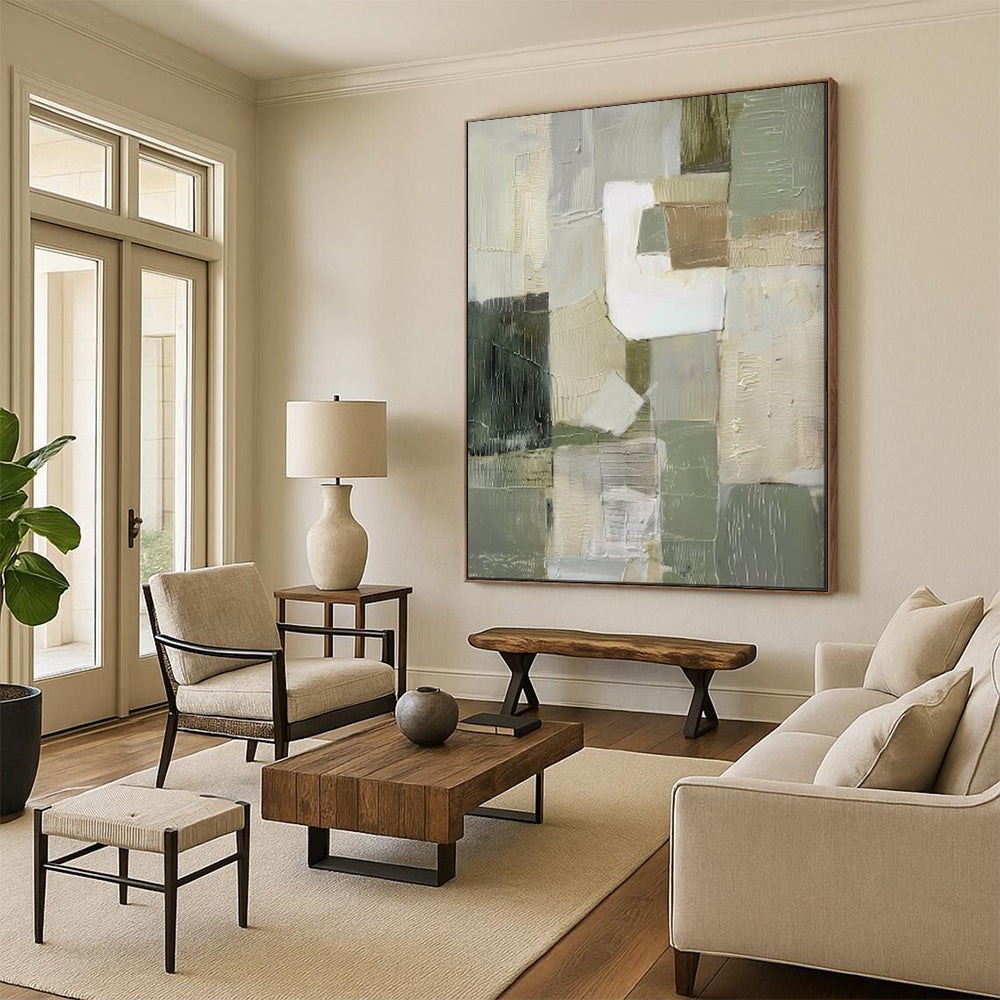 Graceful Textured Abstract Wall Art for Bedroom & Spa LargeART2052