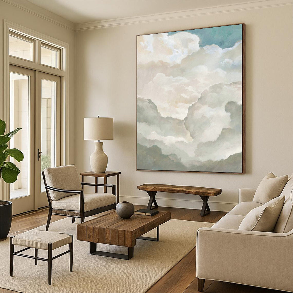 Vivid & Energetic Hand-Painted Custom Abstract Painting for Bedroom & Living Room LargeART1992