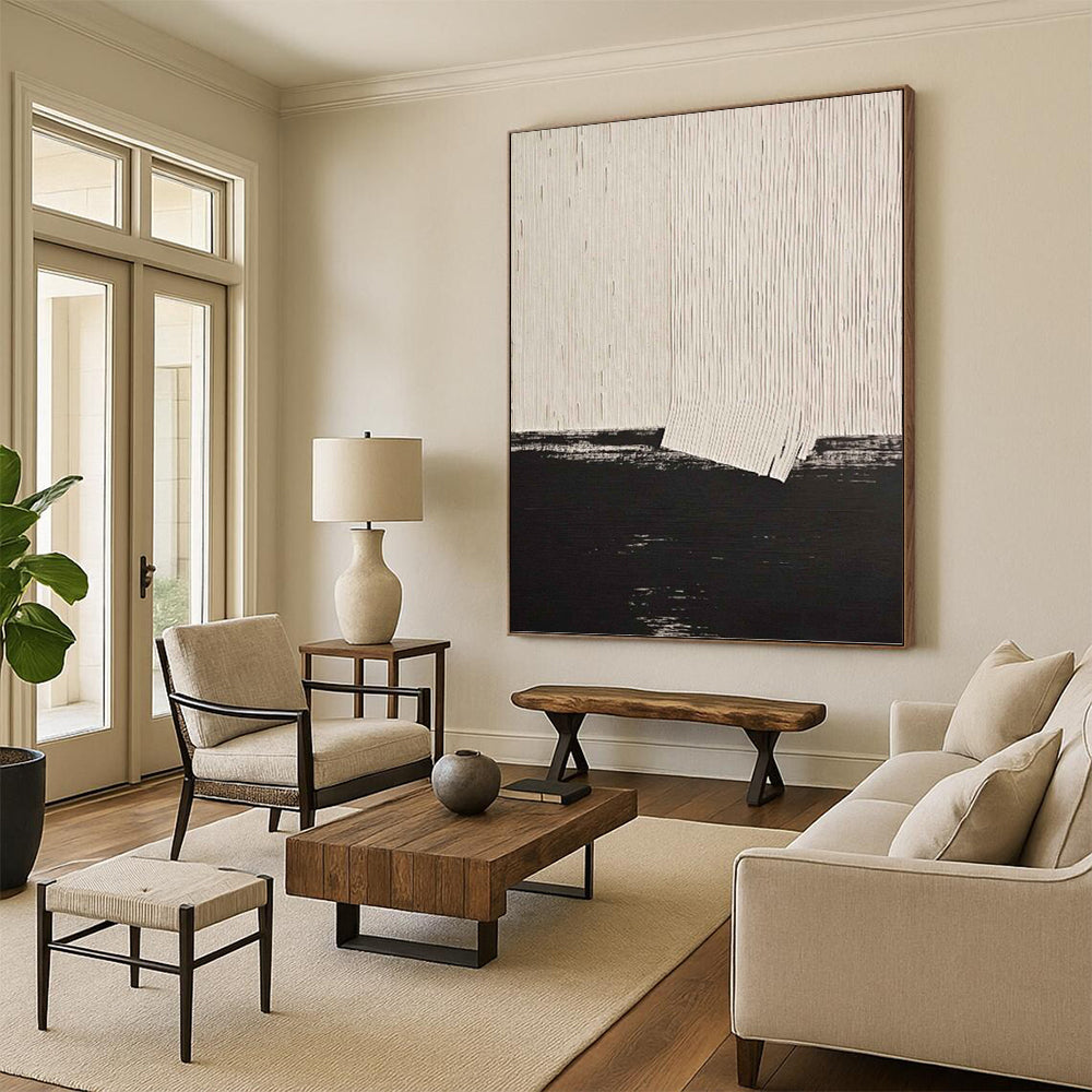 Extra - Vast - Reach Hand - Painted Custom Abstract Symphony (with Rich Textures), for Office and Entryway DKH1503