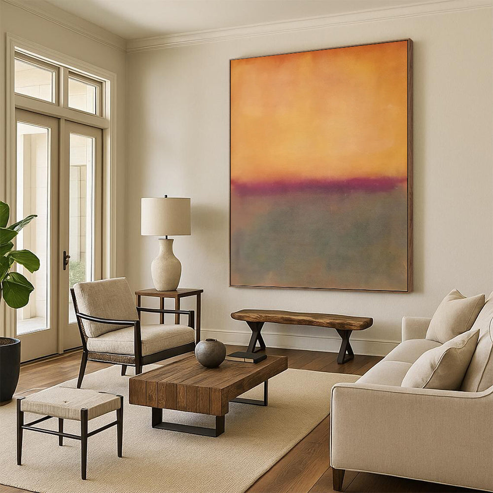 Grand - Proportioned Vertical Hand - Painted Textured Custom Abstract Madrigal for Living Room and Entryway DKH1602