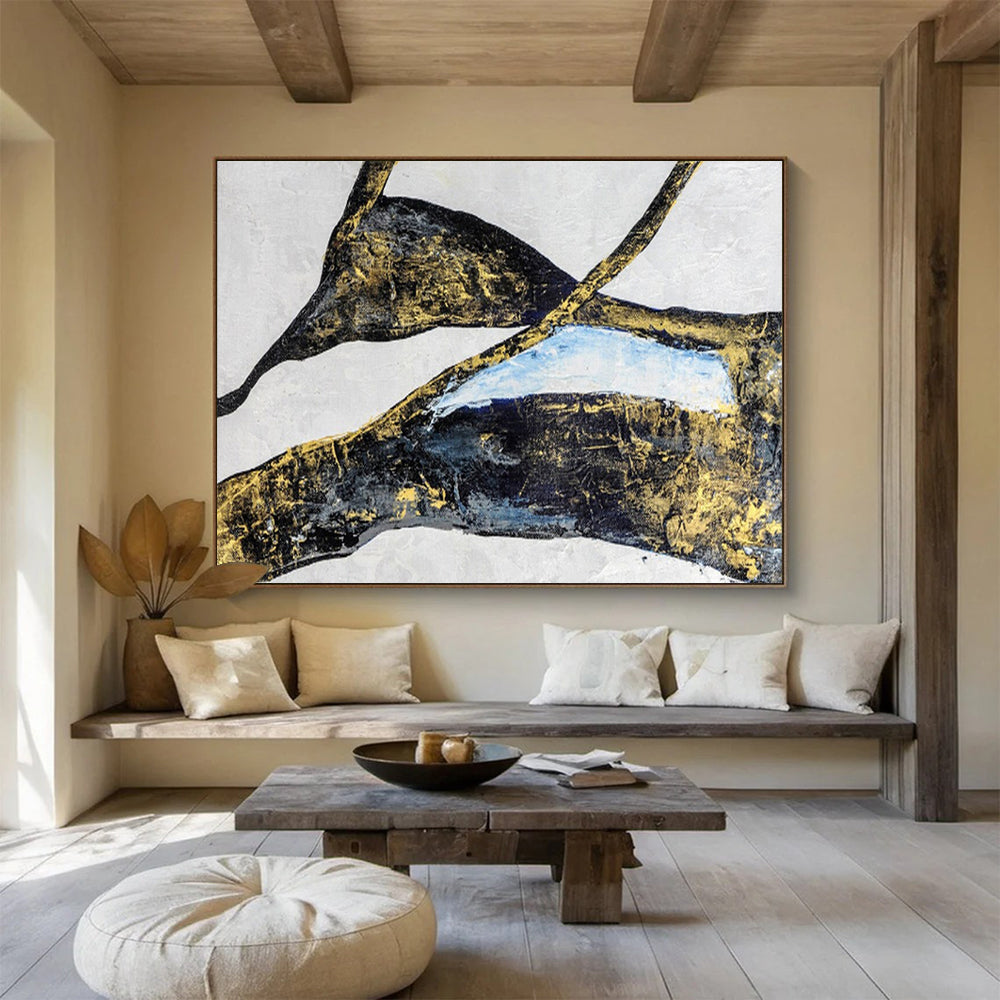 Custom - Crafted Large Abstract Wall Decor for Gym DKH011