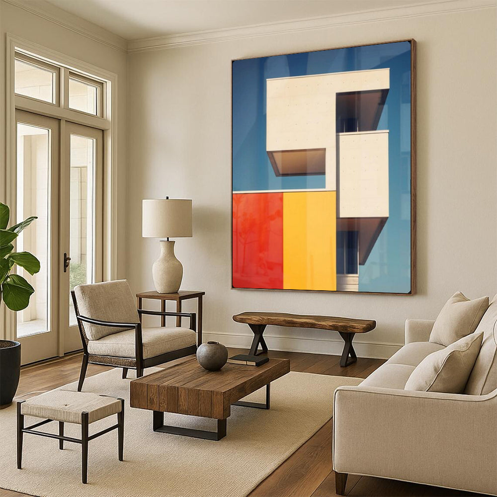 Custom-Handled Textured Abstract Mural for Entryway & Hotel Lobby LargeART2173