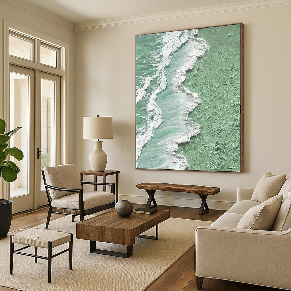 Titanic - Sized Hand - Painted Custom Abstract Enigma (with Diverse Textures), for Living Room and Hotel DKH1505
