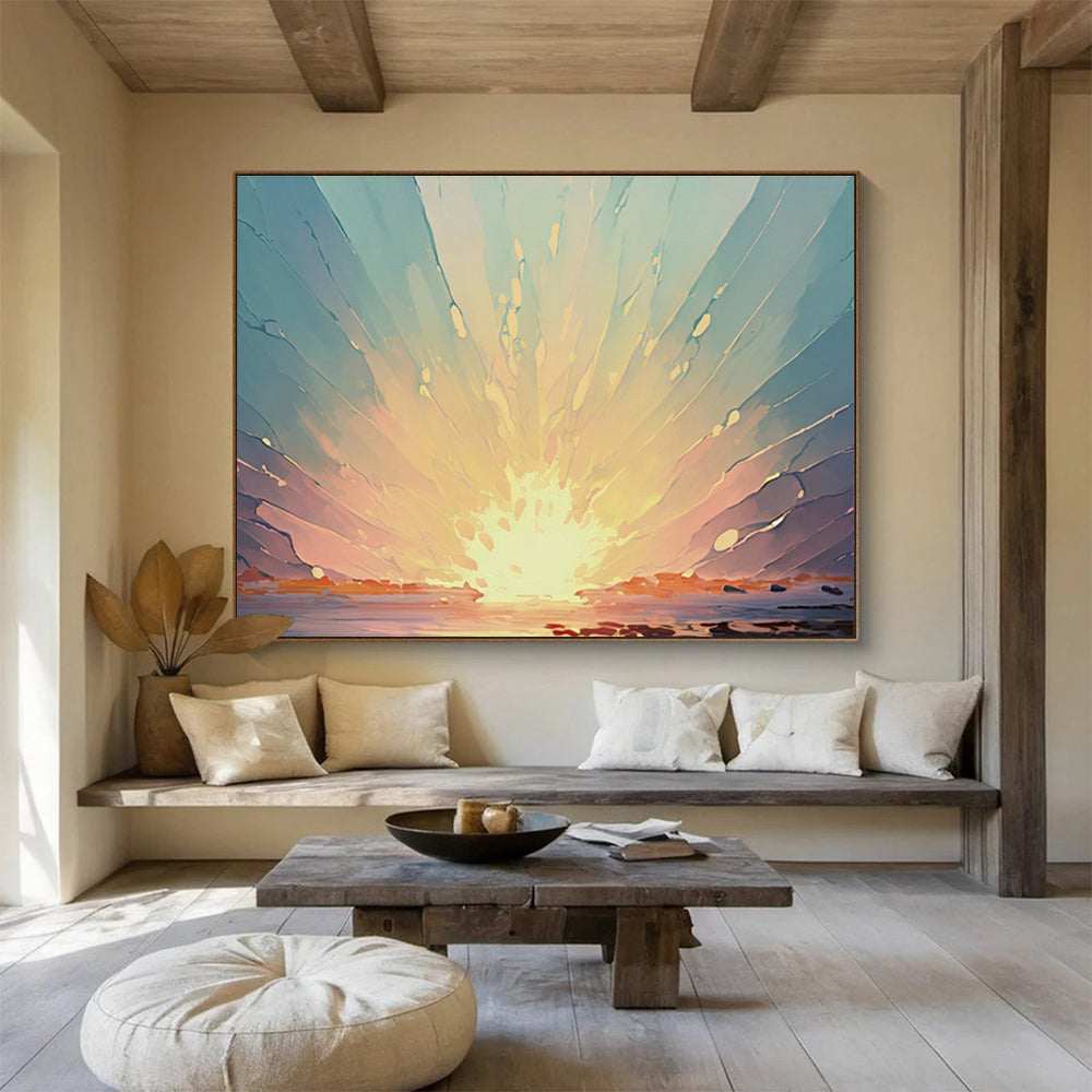 Colossal Textured Hand - Painted Abstract Painting for Space Accent DKH665
