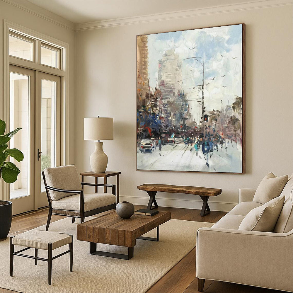 Hand-Painted Bespoke Abstract Canvas for Bedroom & Bar LargeART1900