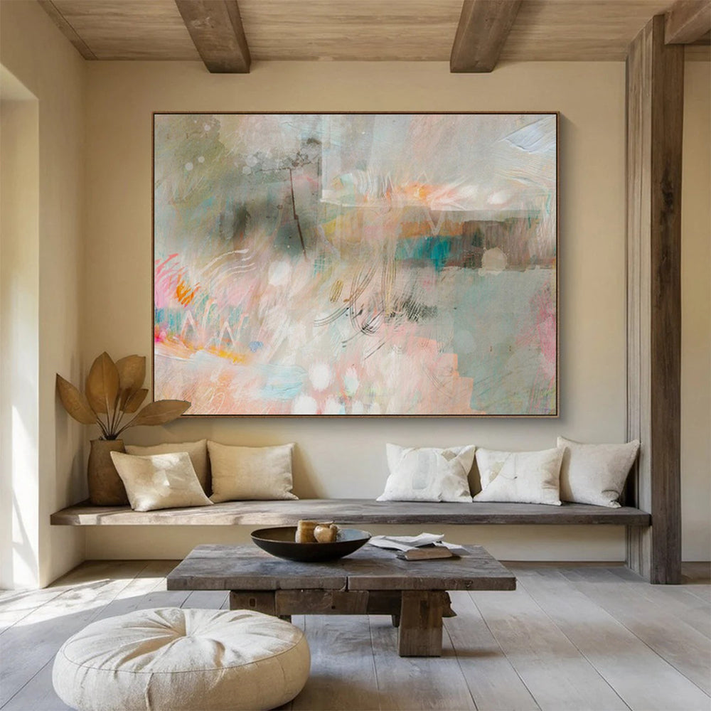 “Serenity’s Embrace” Vast Abstract Canvas for Bedroom & Office DKH203