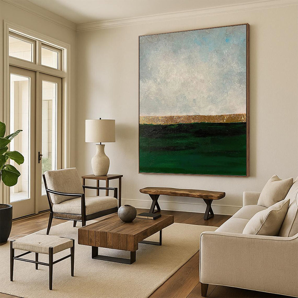 Immense Hand - Painted Textured Abstract Art for Spa & Yoga Studio DKH1206