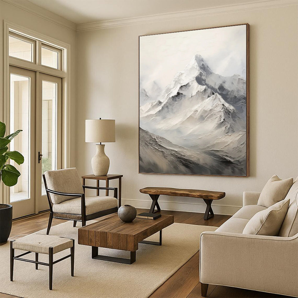 Harmoniously Oversized Hand - Painted Textured Abstract Painting for Greenhouse & Botanical Garden DKH1256