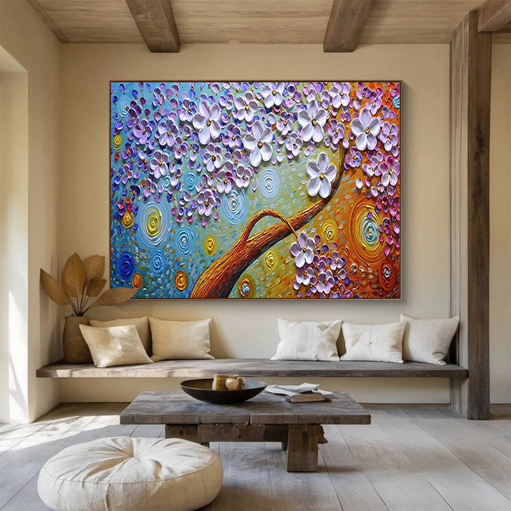 3D Flower Tree with Swirls - Whimsical Living Room or Nursery Decor DLZ217