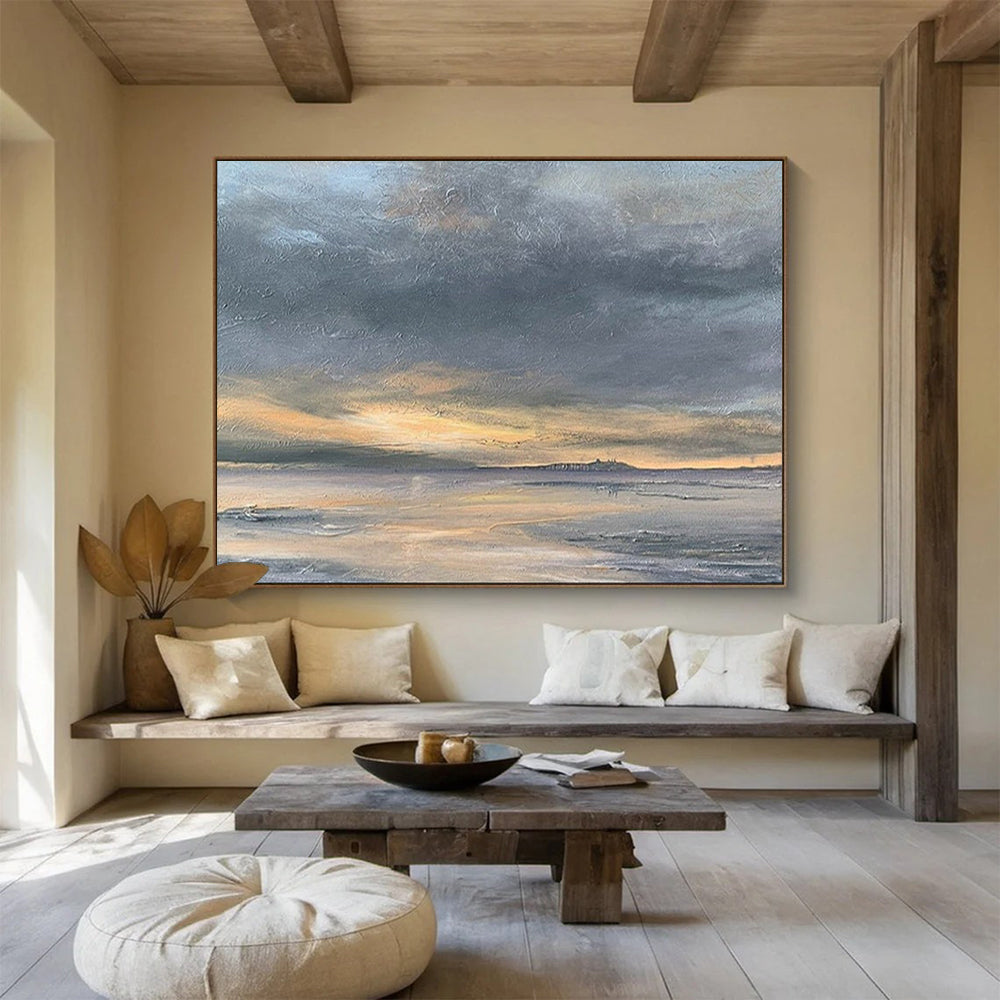 Sunset Over the Sea - Warm & Inviting Dining Room Art DLZ023