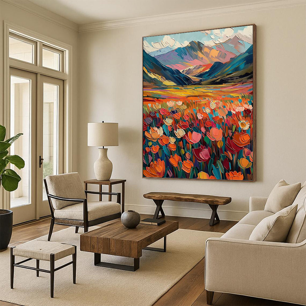 Elevated - Reach Vertical Hand - Painted Custom Abstract Overture (with Sand Textures) for Hallway and Entryway DKH1597