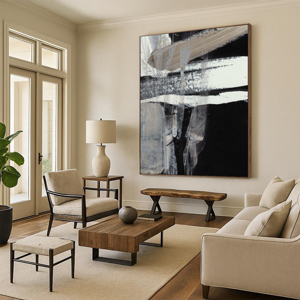 Custom Large Abstract Paintings: Handmade with Striking Textures DTP193