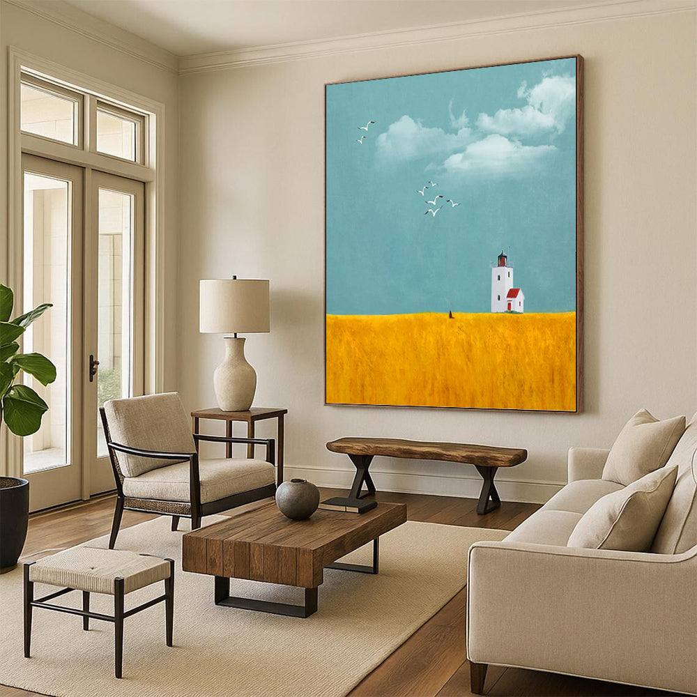 Large - Sized Stylish Hand - Painted Textured Abstract Art on Canvas for Bar & Hotel DKH1429
