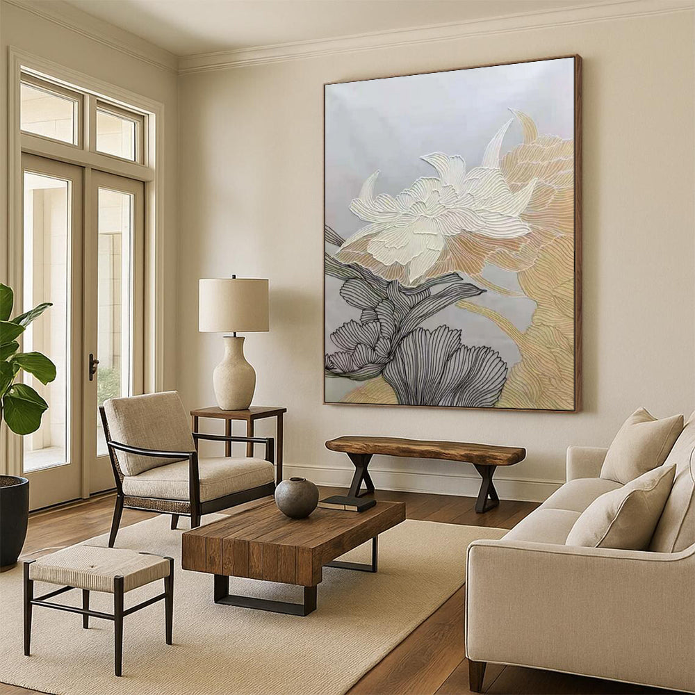 Dynamic & Bold Custom Hand-Painted Abstract Painting for Office & Bar LargeART1958