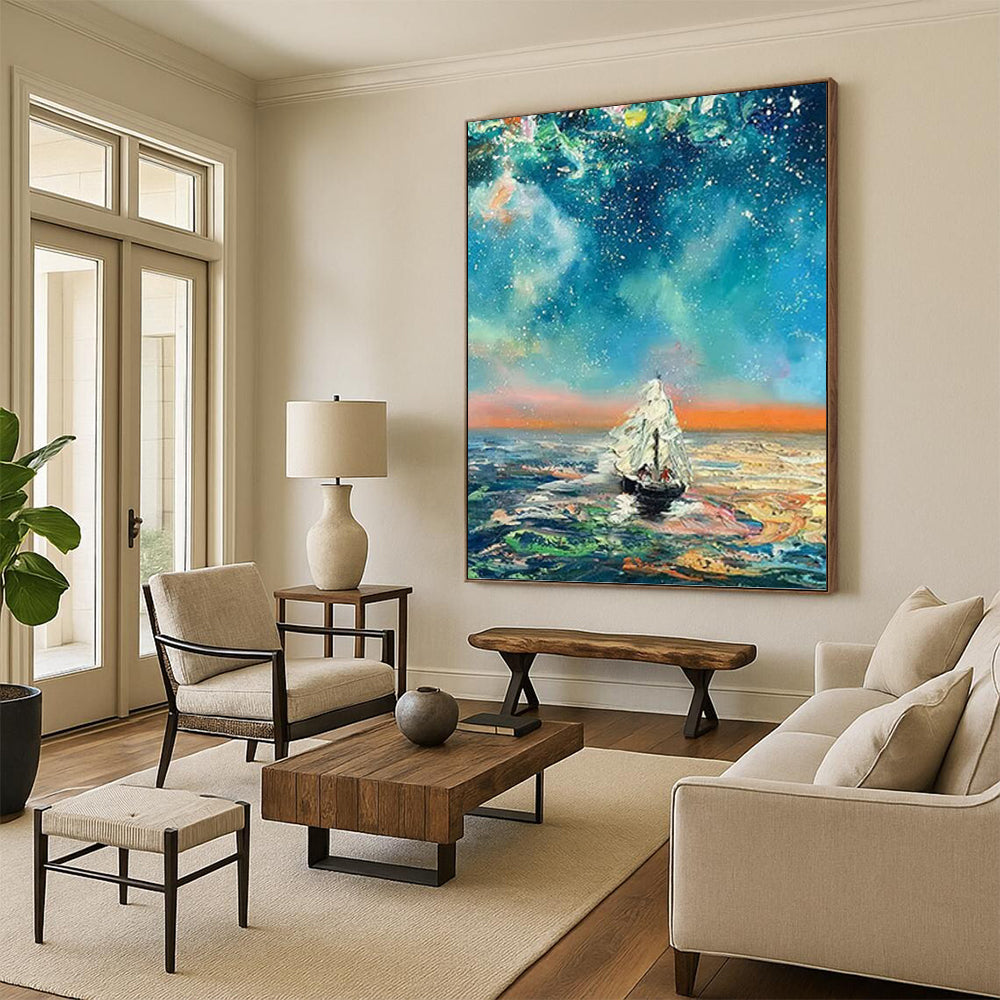 Oversized Custom - Rendered Textured Canvas Abstract for Living Room & Office DKH1049